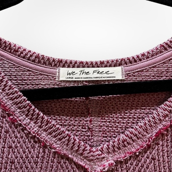 Free People We the Free Hacci Knit Top in Mauve Balloon Sleeve Boho - Picture 4 of 4